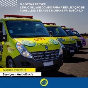 Serviço de ambulância Sistema Prever pode ser agendado pelo 0800